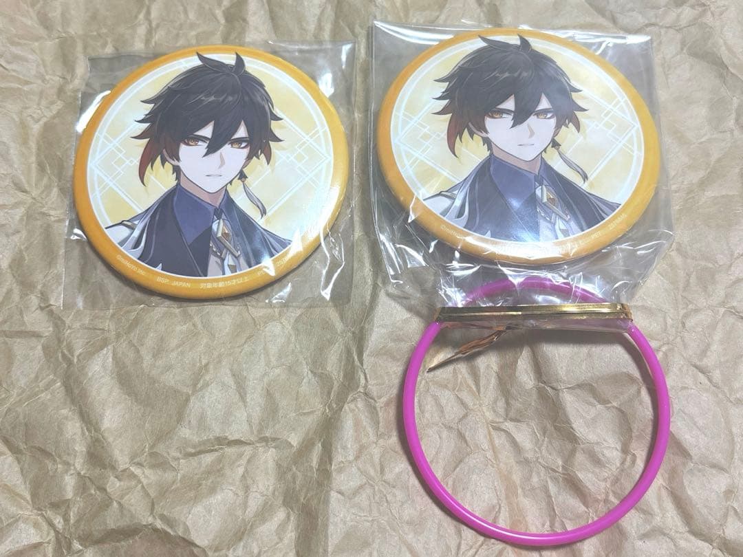 原神 namco SEGA GIGO プライズ 缶バッジ　鐘離