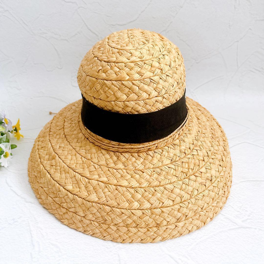 HELEN KAMINSKI ラフィアハット Classic 5 帽子 リボン