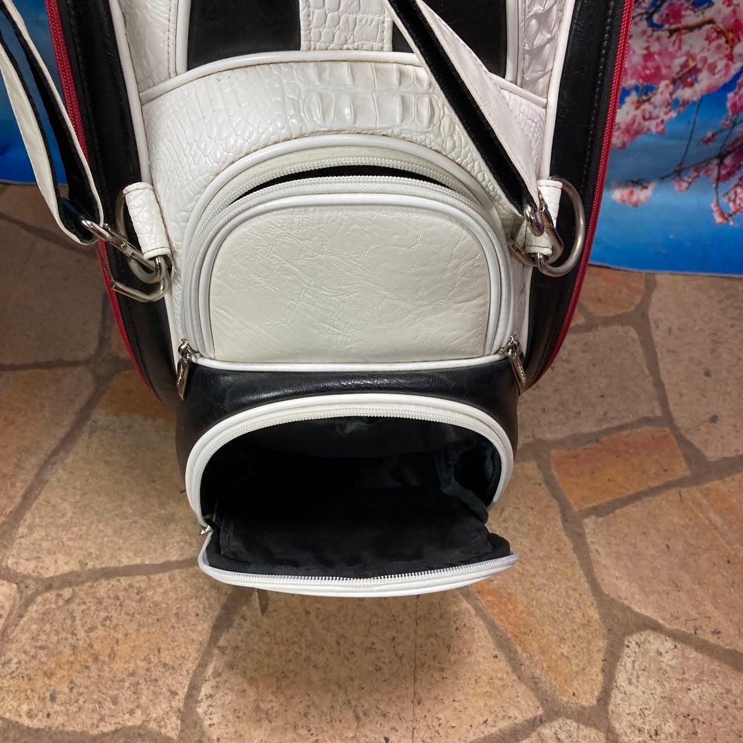 寶BU-1106 タイトリスト キャディバッグ クロコダイル型押し ホワイト