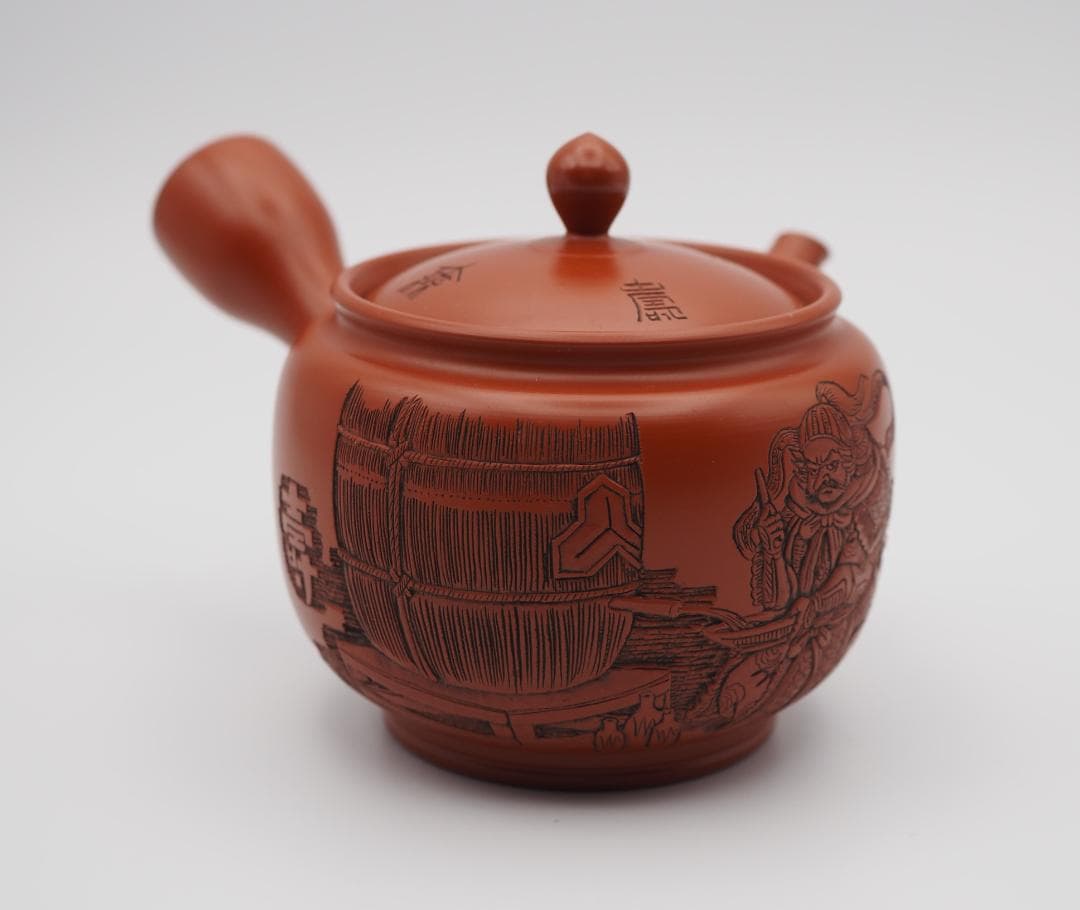 常滑焼 名工 吉川雪堂 壺堂刀 急須 共箱 共布