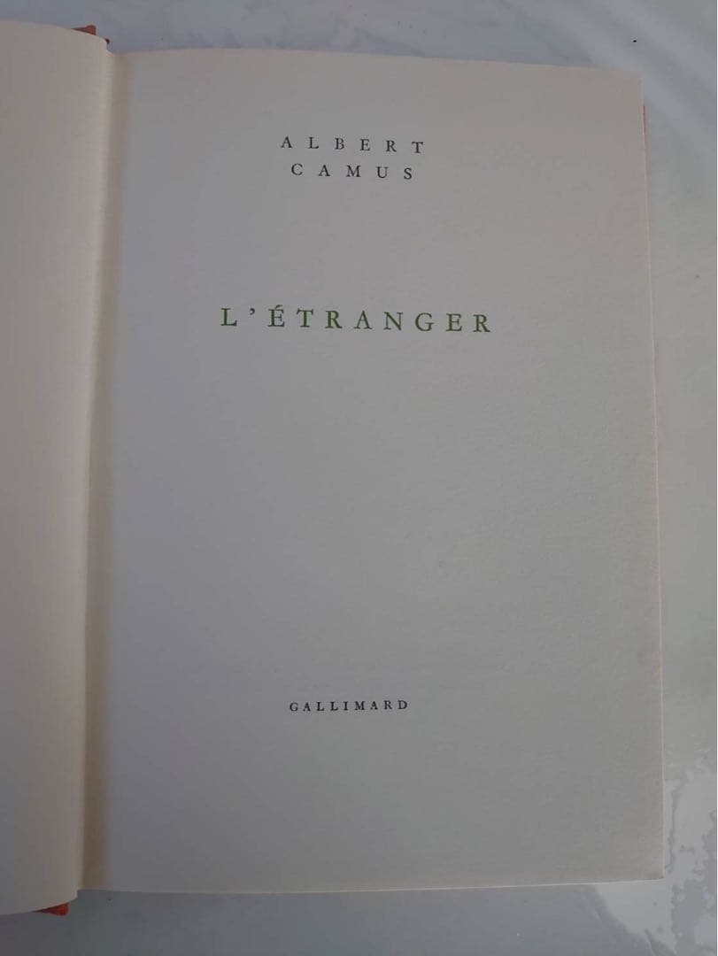 希少本・番号入り上製本 アルベール・カミュ著『異邦人』