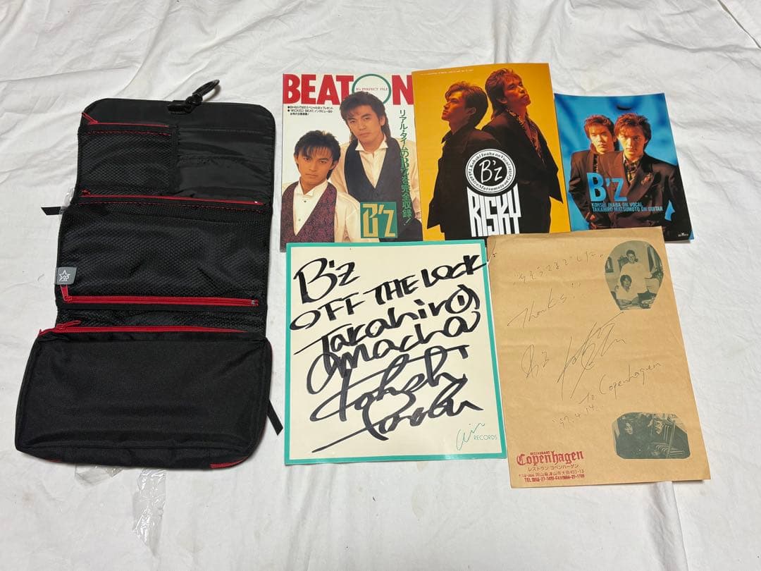 B'z 激レア　サイン色紙　自筆メッセージ　その他関連誌 4034-05-1