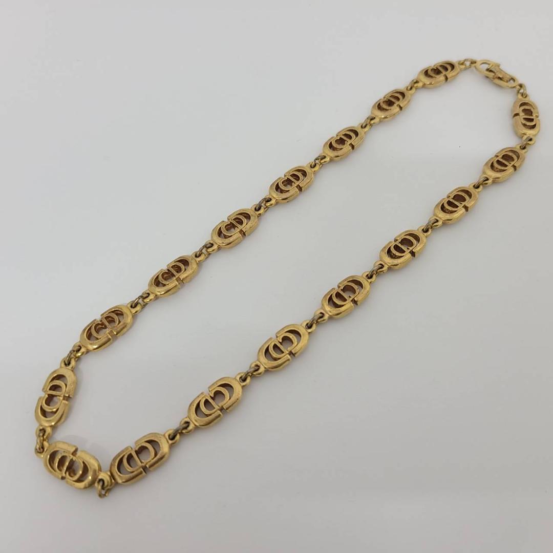 ディオール Dior ネックレス CDロゴ 金属素材 ゴールド