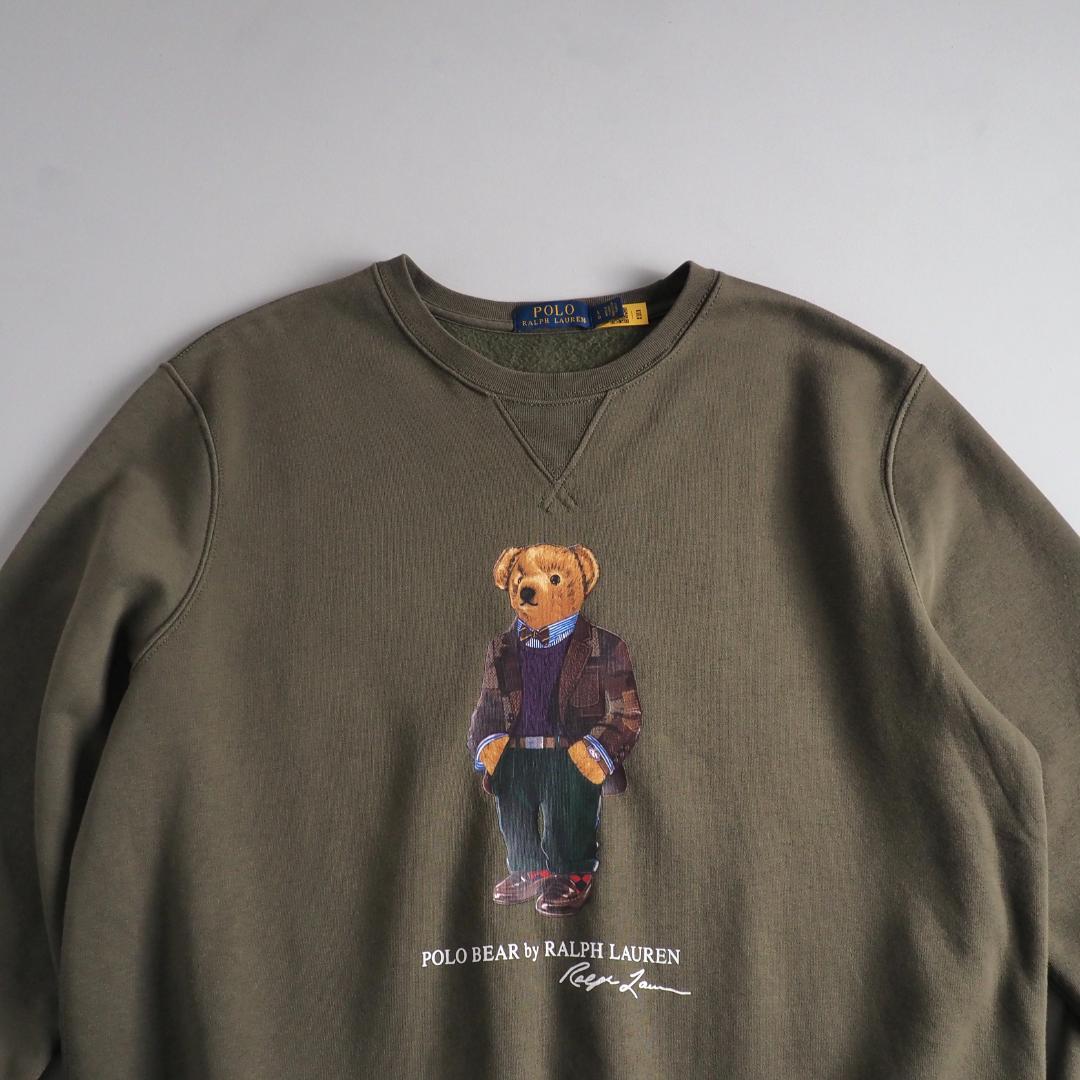 ラルフローレン　スウェット　トレーナー　カーキ　ポロベア　美品