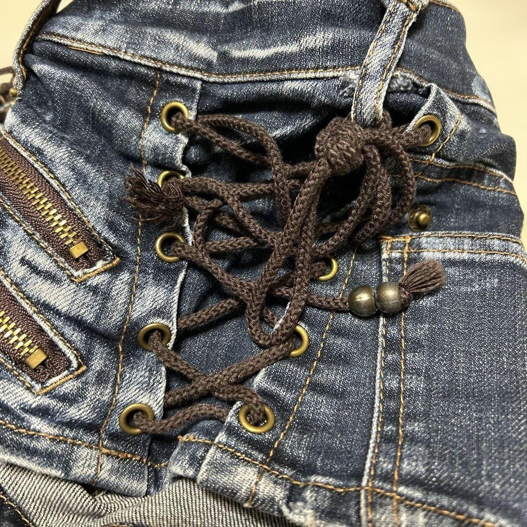 d.i.a. デニムショートパンツ ジッパーポケット付き