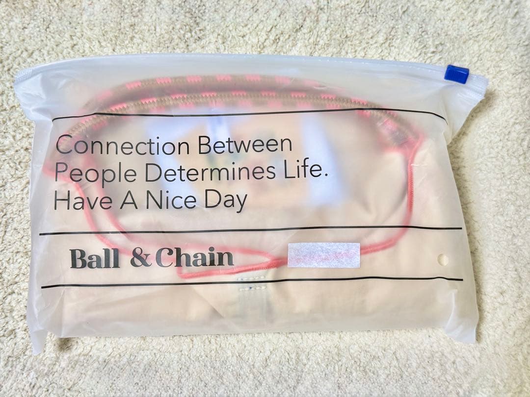 Ball&Chain チャコット ロンドン 刺繍　エコバッグ　ベージュ