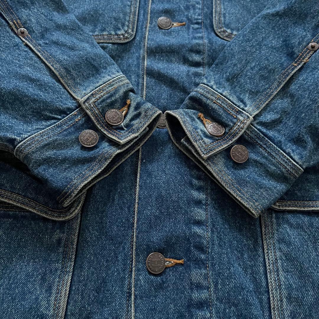 80s BANANA REPUBLIC デニムカバーオール 襟コーズ 地球儀タグ