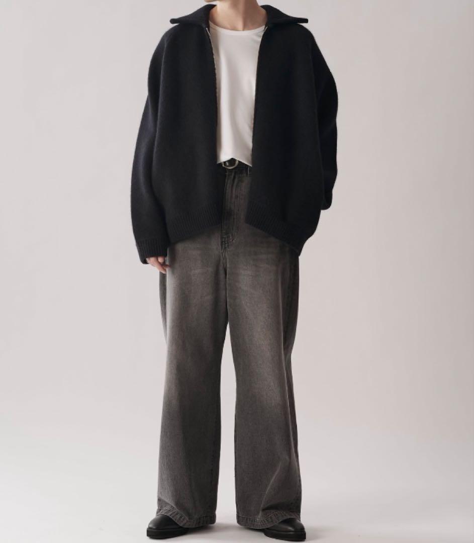 新品タグ付き！　Luis ニットブルゾン　Sサイズ ブラック　ルイス