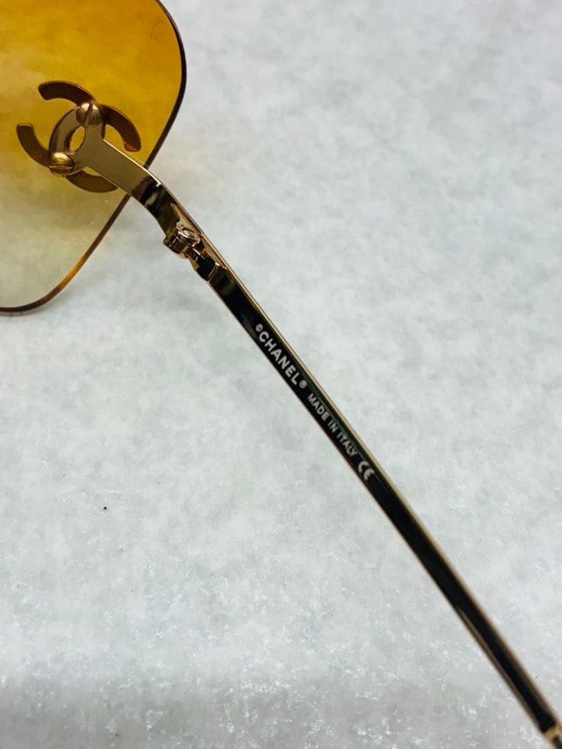 希少美品CHANEL シャネル ココマーク リムレス サングラス ラインストーン