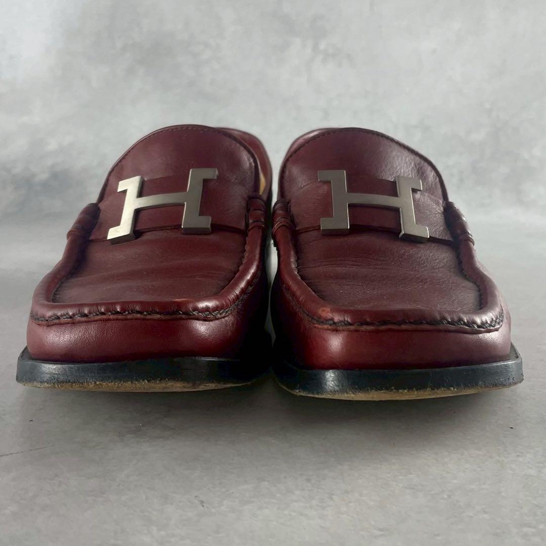 エルメス　ローファー　レザー　コンスタンス　ロゴ　ベルト　レディース