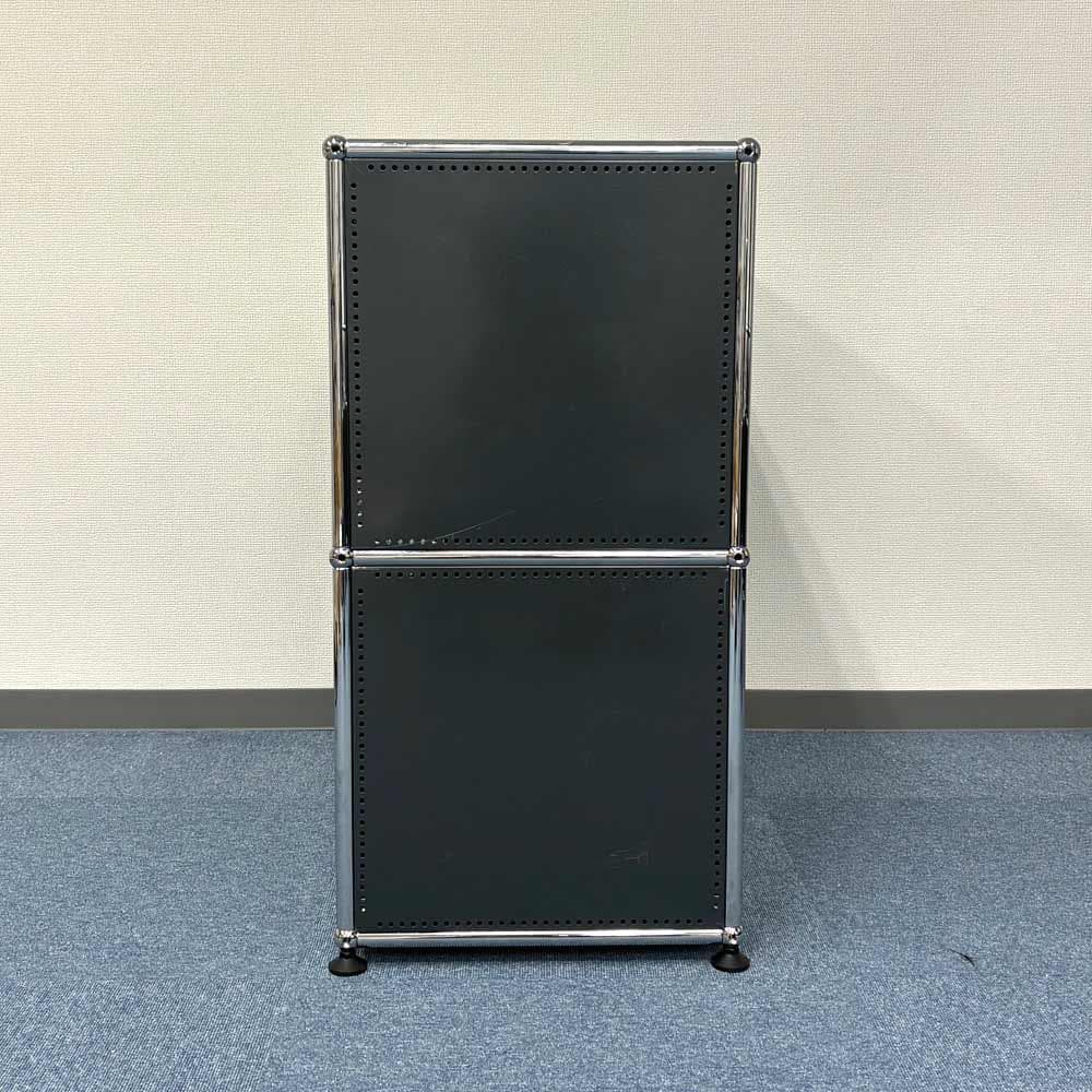 中古 USMハラー｜キャビネット サイドボード 1列2段 アントラサイト