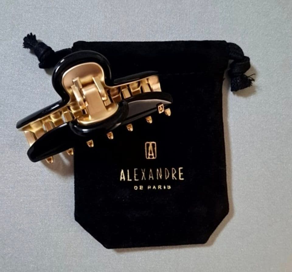 【美品】アレクサンドルドゥパリ M ヘアクリップ　人気のブラック 完売品
