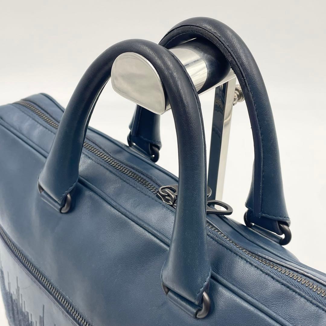 【美品】ボッテガ ビジネスバッグ 2way 希少イントレチャート×刺繍モデル