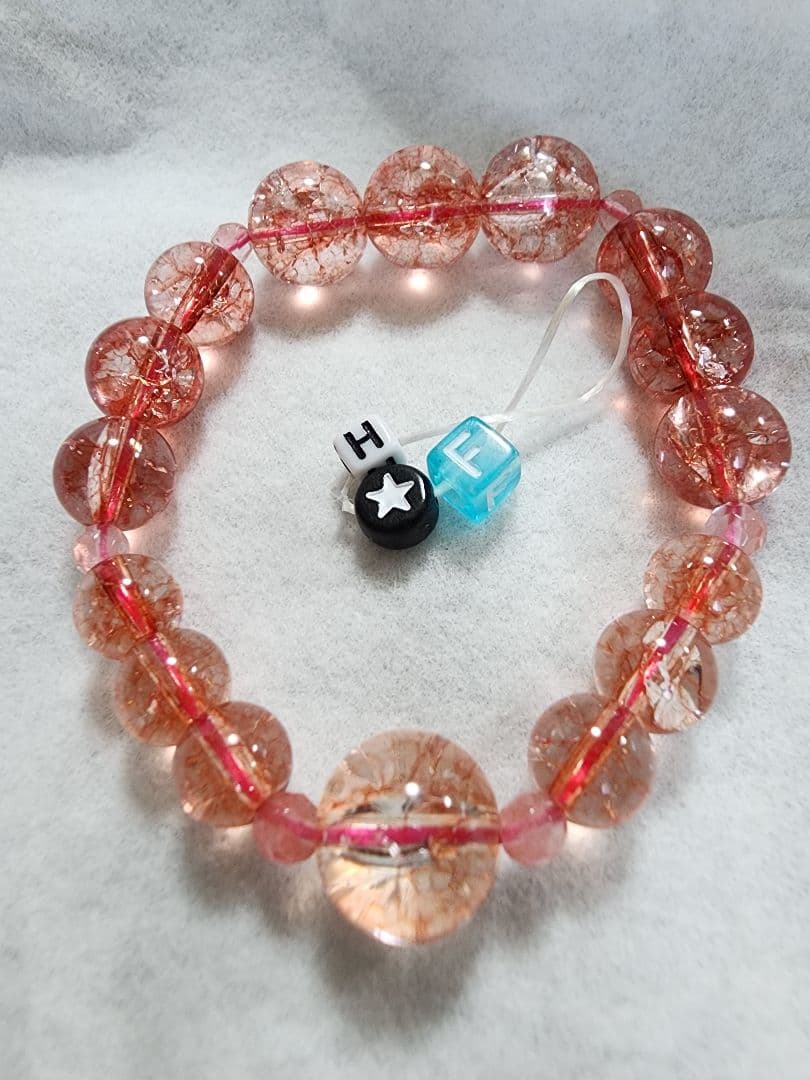 ●特価セール12/25迄・新品・クリアストロベリー クォーツブレス by H☆F