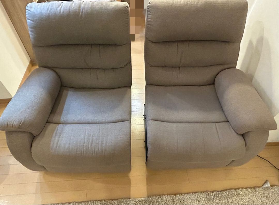 【値下げ交渉OK！】ニトリ電動リクライニングソファ　2人掛けソファ　ビリーバー3