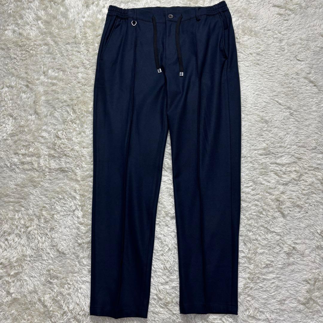 【美品】アウール マルペンサ パンツ 永久クリース ドローコード ネイビー XL