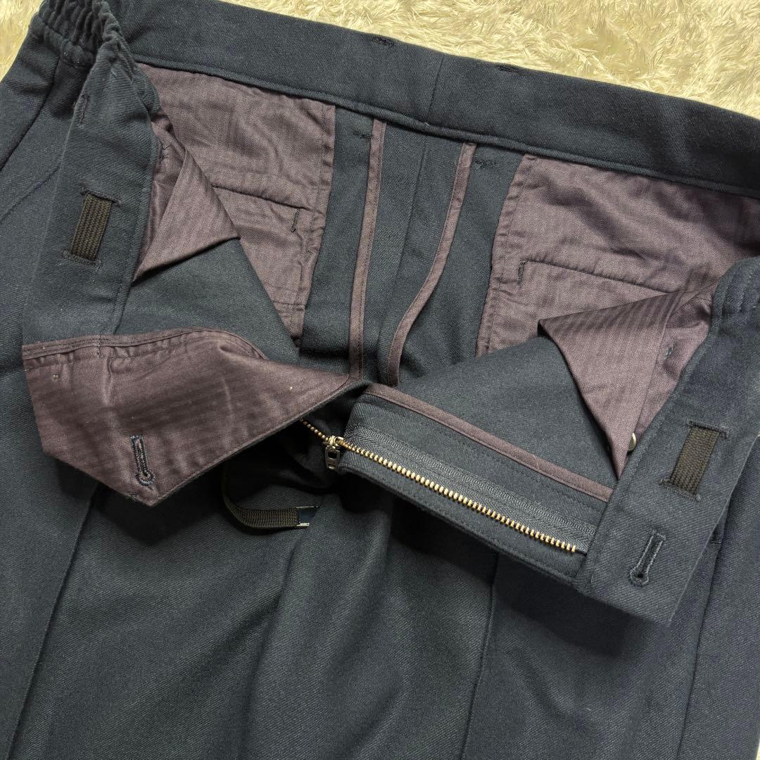 【美品】アウール マルペンサ パンツ 永久クリース ドローコード ネイビー XL