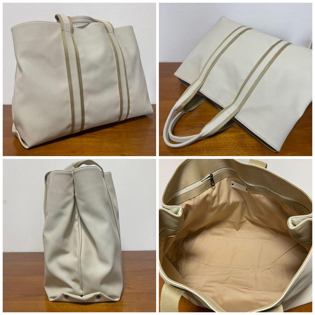 《極美品》ボッテガヴェネタ ナイロン×レザー ハンドバッグ ベージュ系