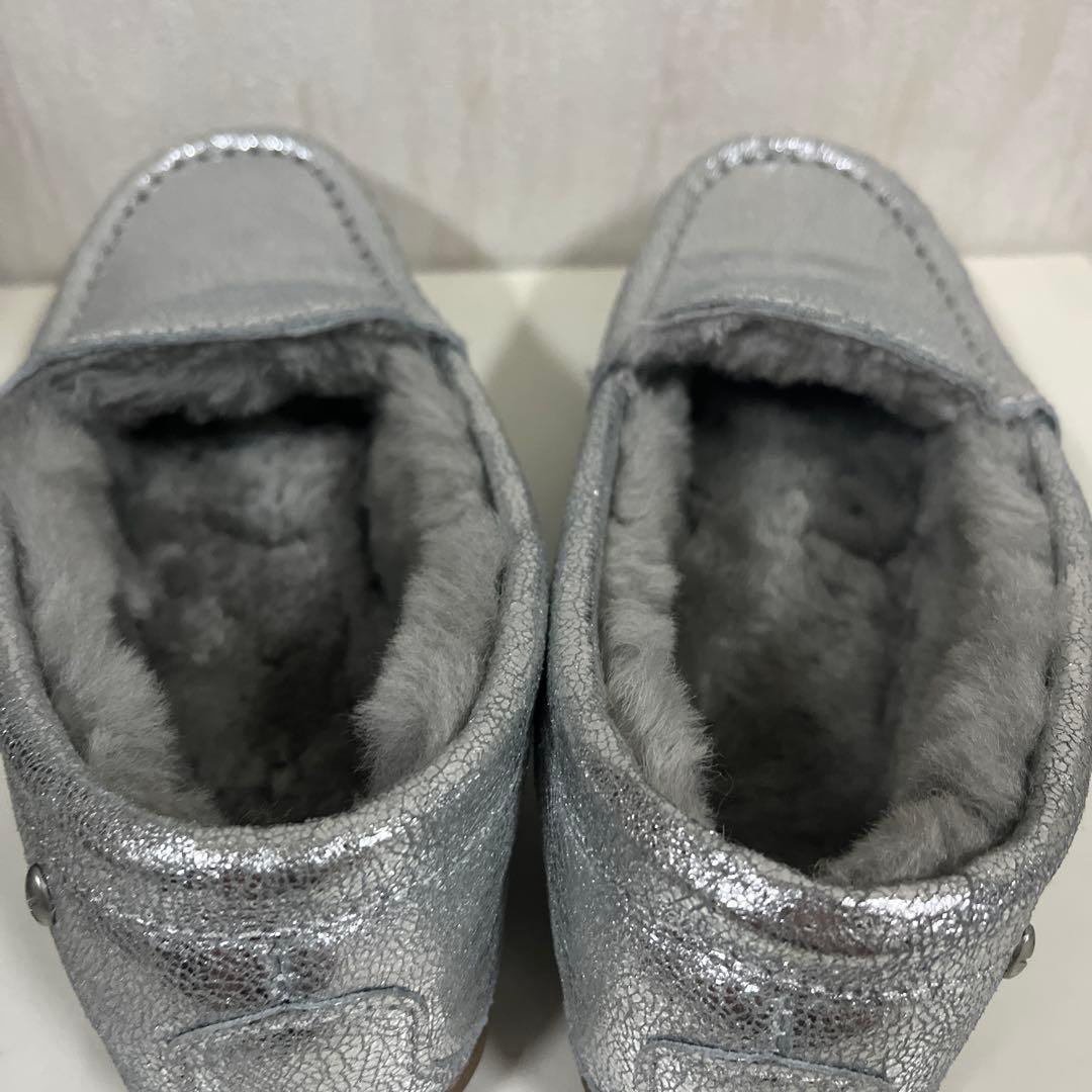 別注　レア　EMU Australia シルバー ファー モカシン　ムートン