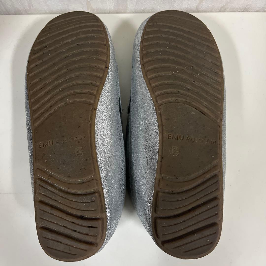 別注　レア　EMU Australia シルバー ファー モカシン　ムートン
