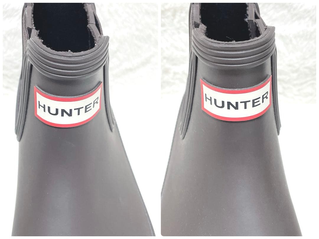 【美品】HUNTER ハンター　サイドゴア　レインブーツ ブラウン