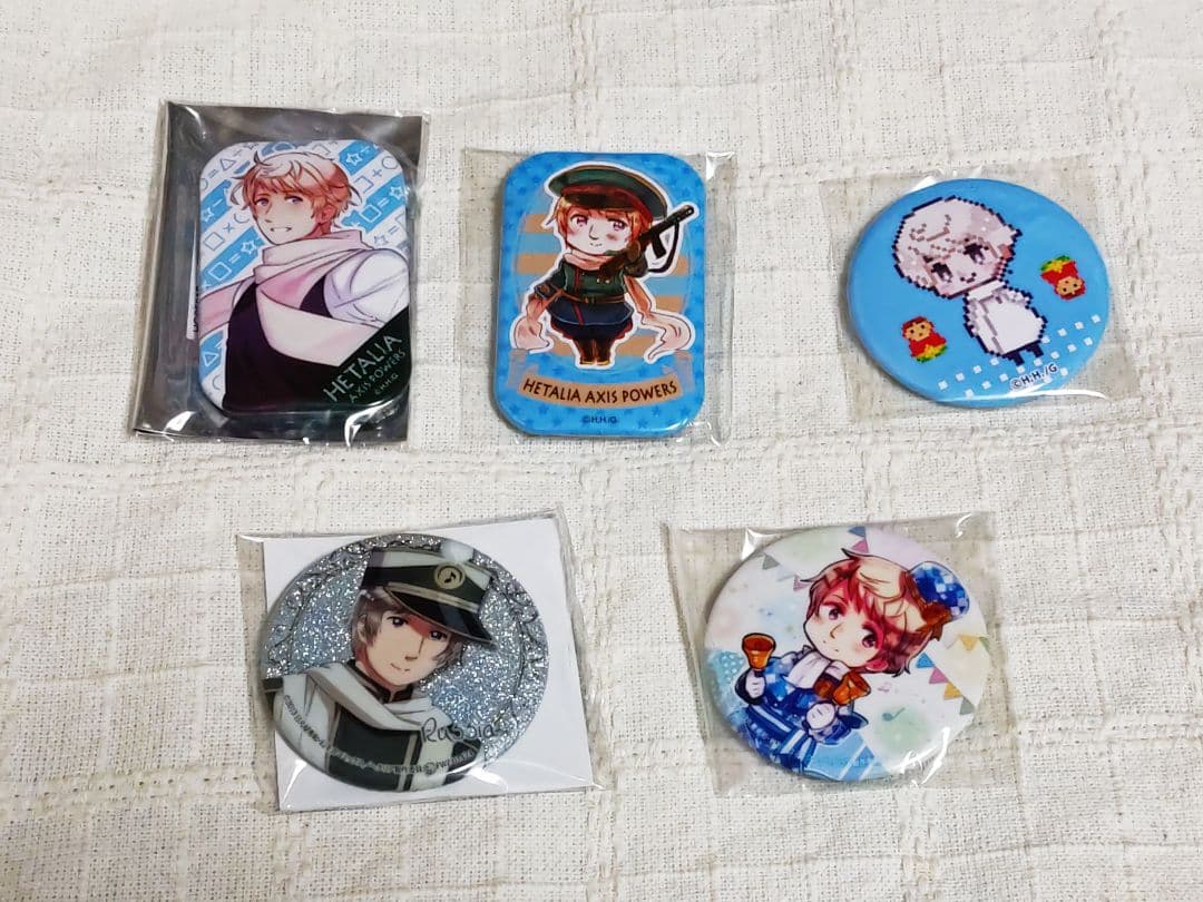 ヘタリア ロシア ヒサゴ AGF キャラソン特典 缶バッジ