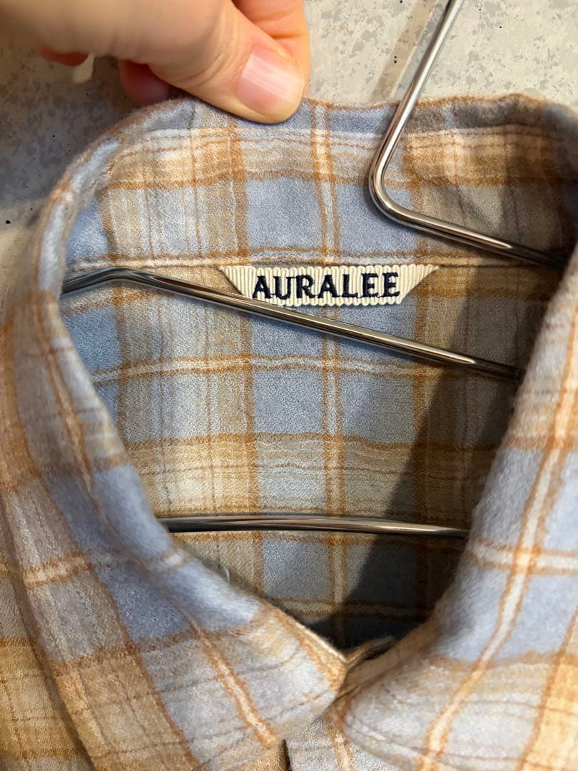 トップス 25AW AURALEE AIRY WOOL CHECK SHIRT WOMEN