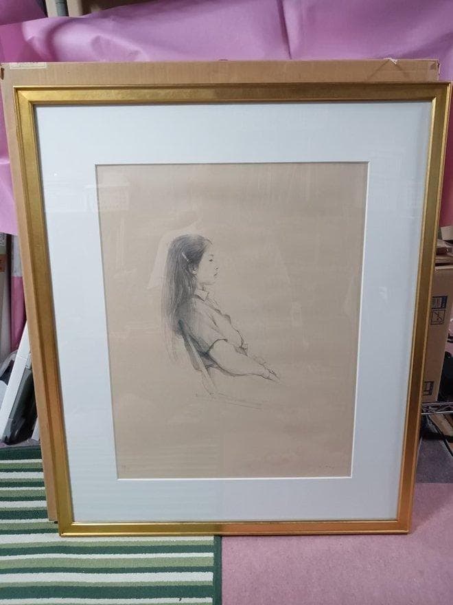 ごえもん様　藤井勉作　リトグラフ2点　「秋日」「感傷旅行」