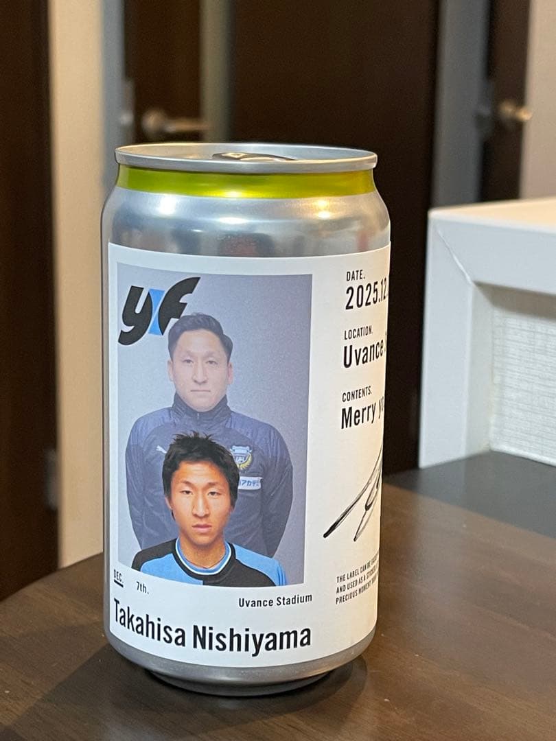 2006 川崎フロンターレ 実着用品 別注 ユニフォーム 西山貴永 + 直筆缶