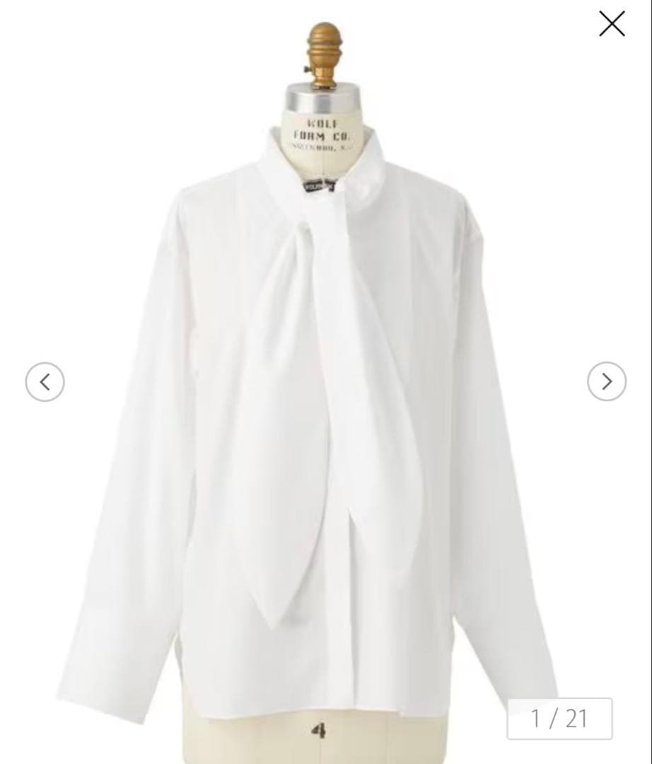 ドゥロワー　SPRING ボウタイシャツ　36 ブラウス