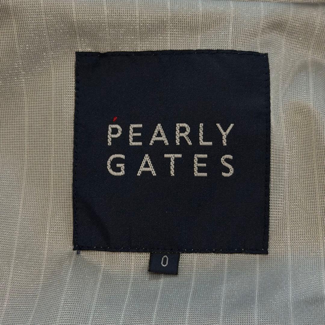 パーリーゲイツ　中綿ロングパーカー　蓄熱裏地　グレー×オフホワイト　ゴルフ