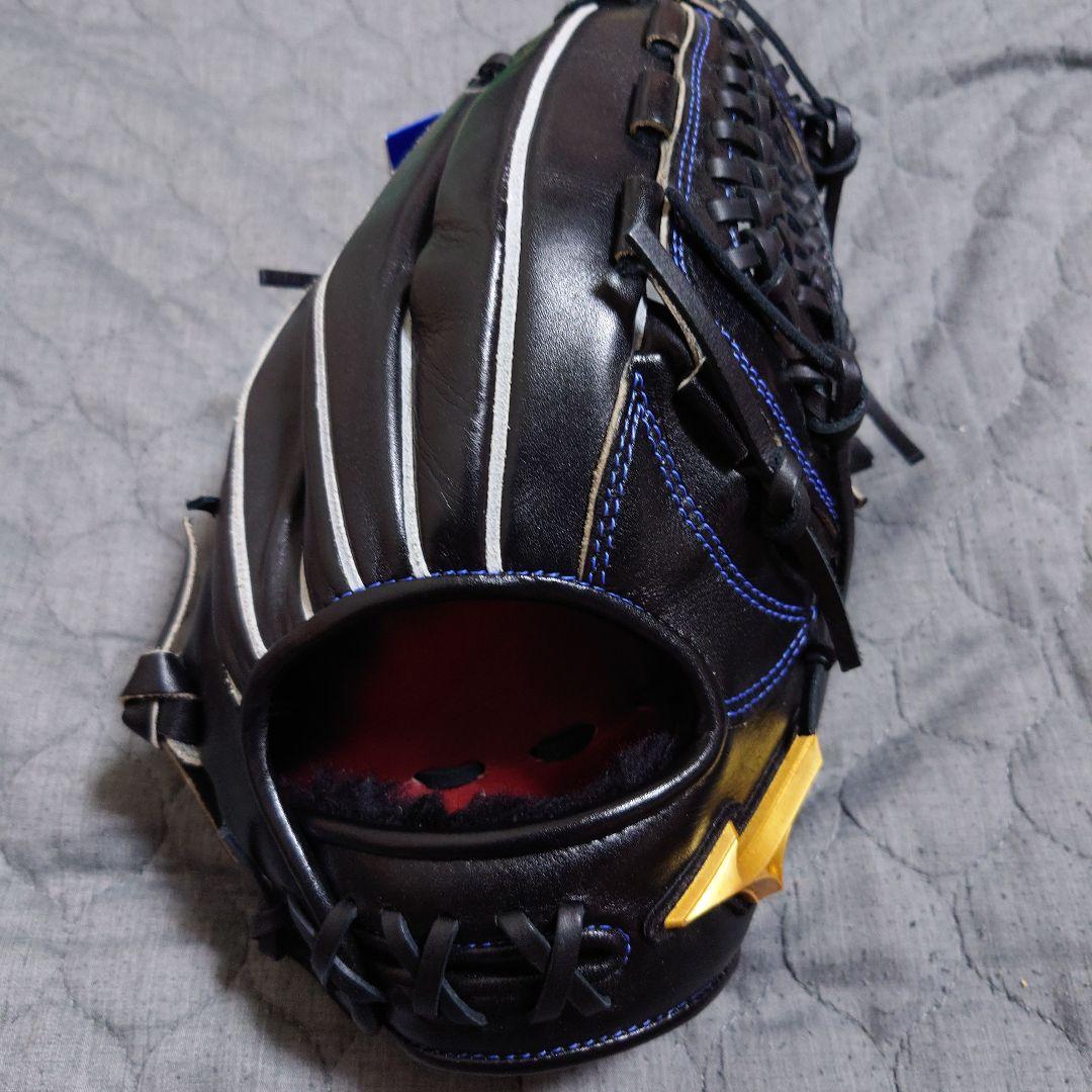 新品限定復刻版軟式ミズノＤ井端モデルグローブ 黒/青
