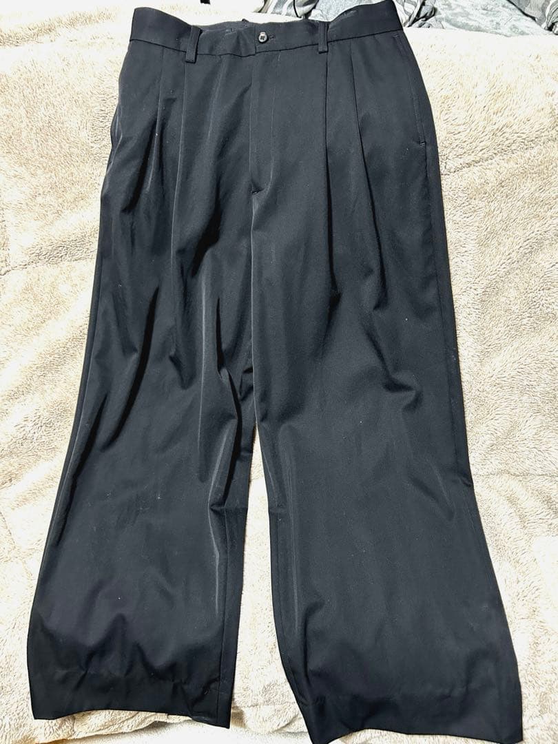 【stein 24SS】LONG WIDE TROUSERS 黒