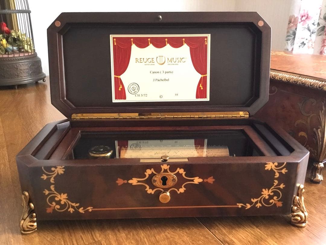 お値下げ！美品✨オルゴール療法【エルム】 リュージュ　カノン 72弁　象嵌