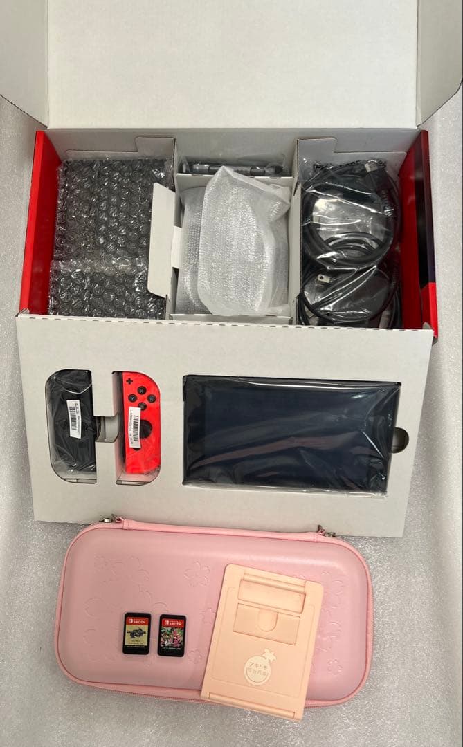 【良品】Nintendo Switch本体 バッテリー強化版 ケース ソフト付き