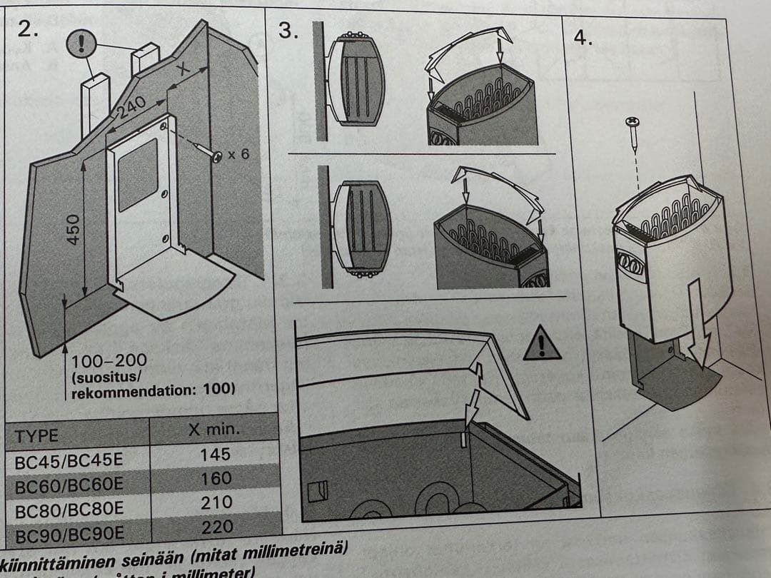 【うーたん】コード有り　HARVIA サウナストーブ 220V BC60