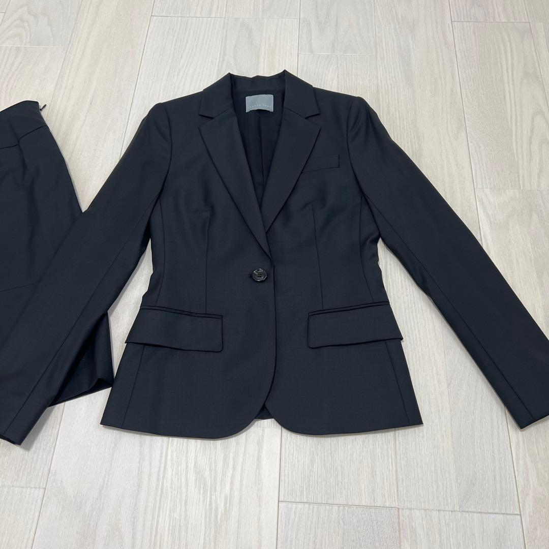 超美品 theory luxe スーツ セットアップ スカート ブラック