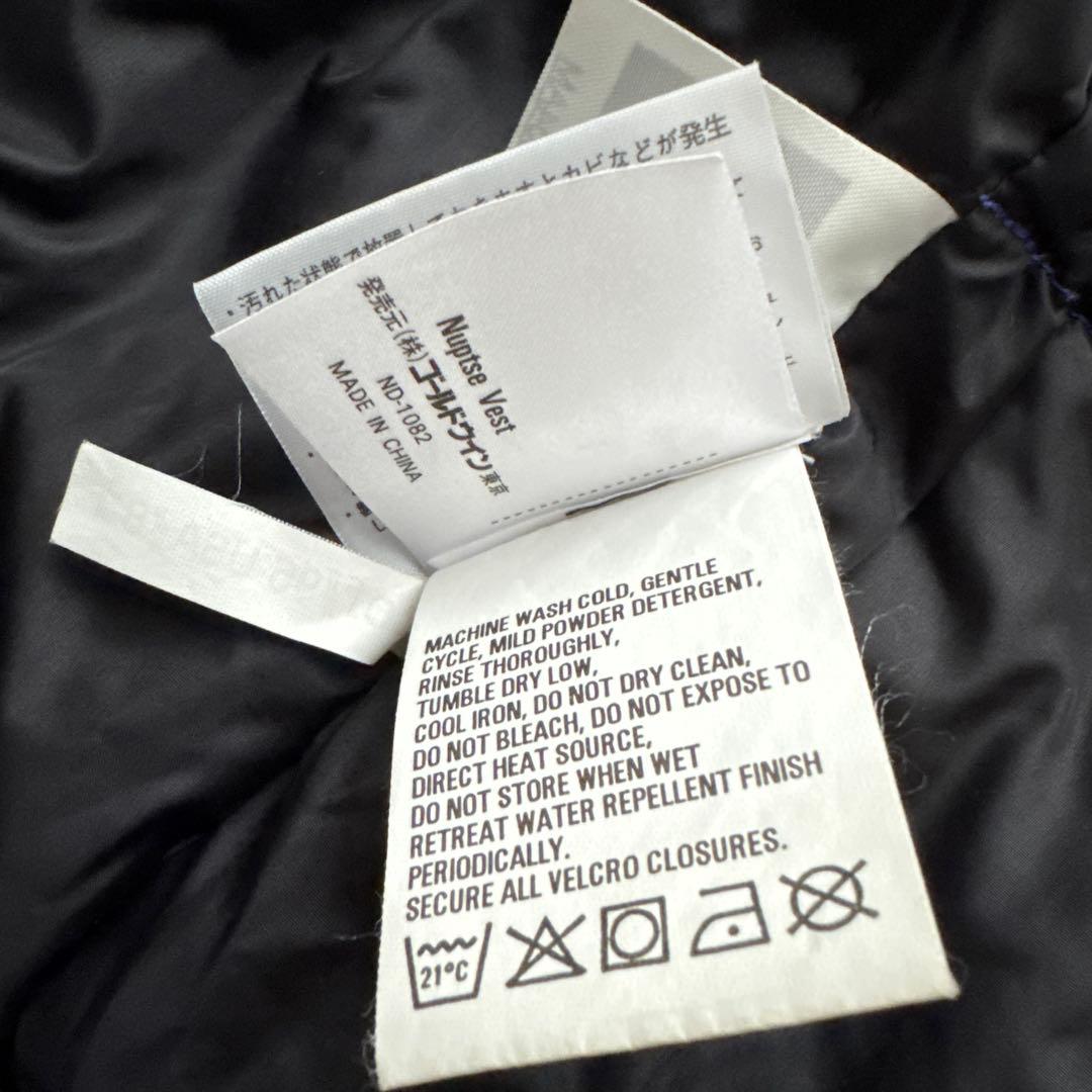 真*紀様 THE NORTH FACE ヌプシベスト ダウンベスト L 青黒 バ