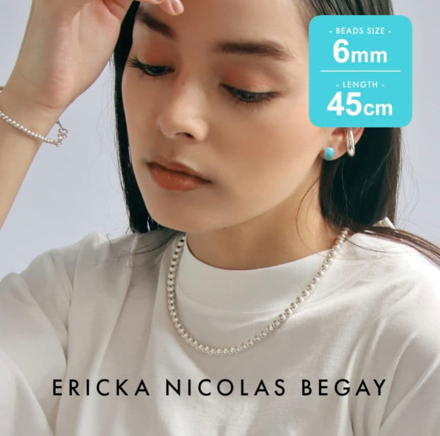 エリカ・ニコラス・ベゲイ ネックレス 6mm 45cm