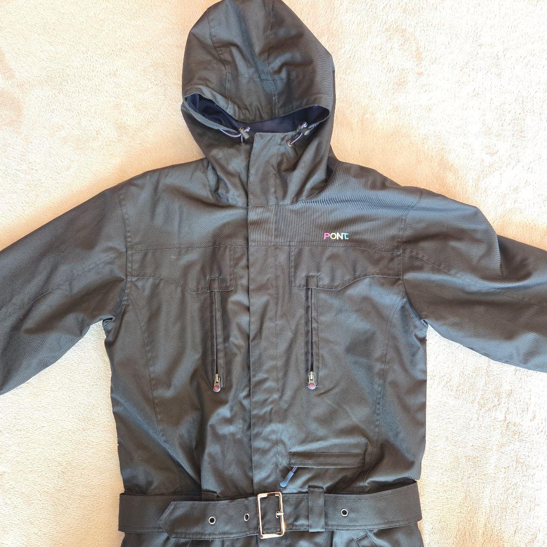 PONTAPES スノボウェア つなぎ ユニセックスS(11) 黒 グローブ付