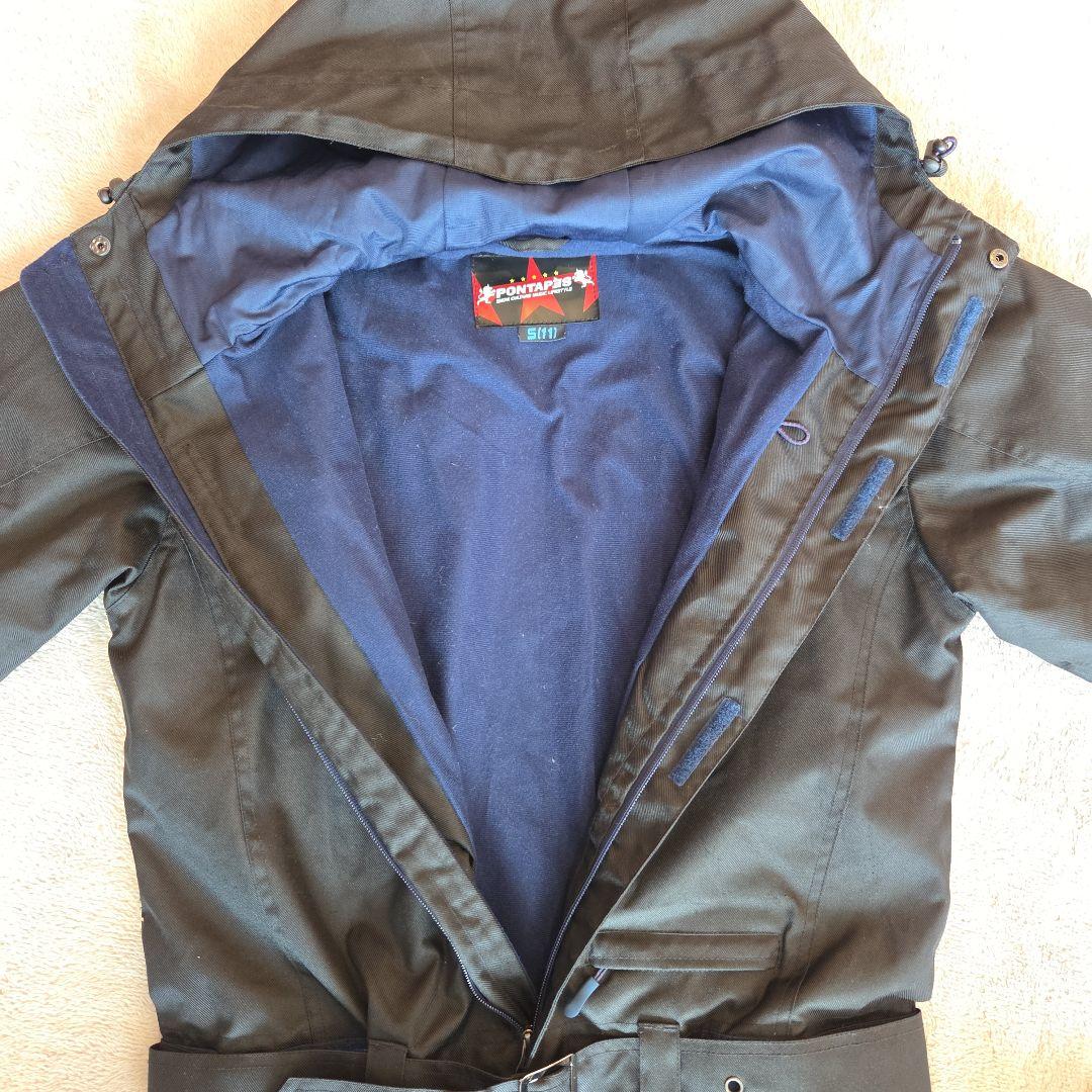 PONTAPES スノボウェア つなぎ ユニセックスS(11) 黒 グローブ付