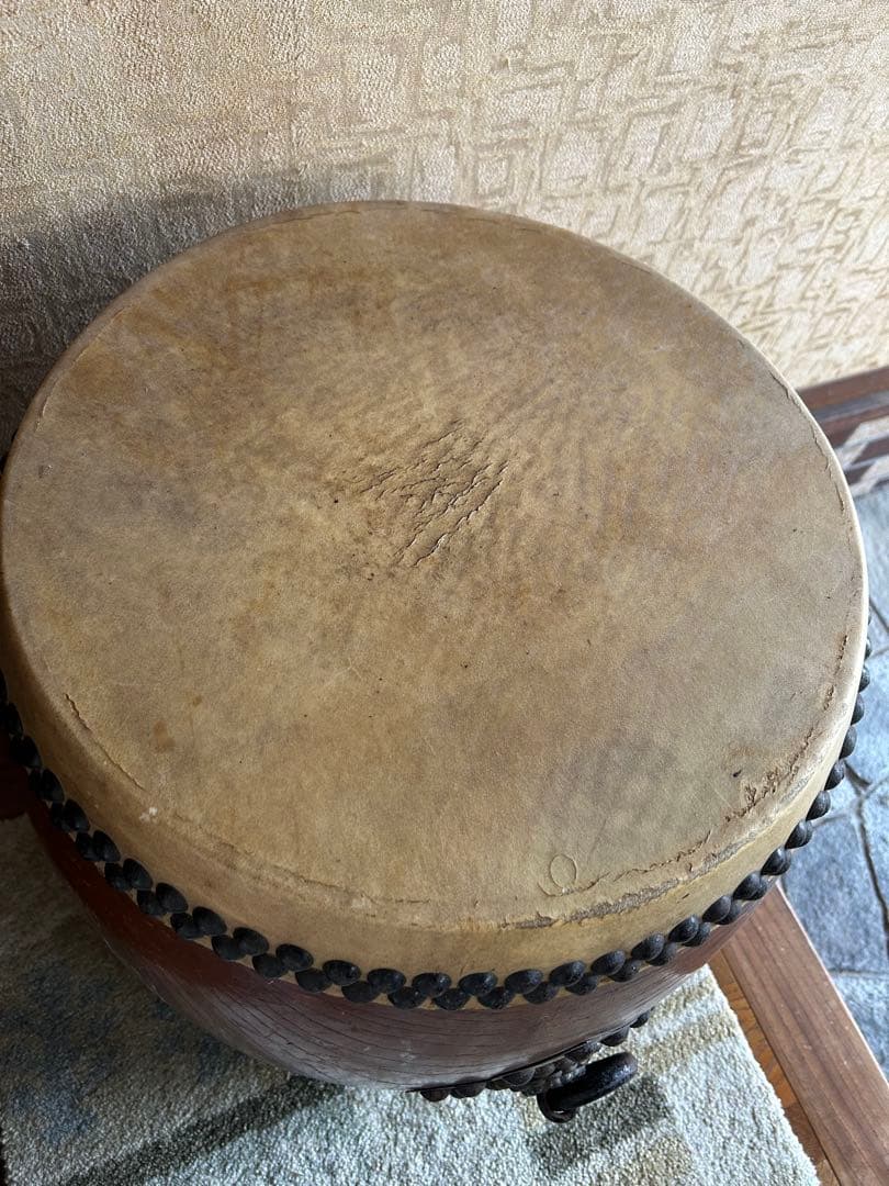 和太鼓　1尺4寸　バチ2本　胴長太鼓