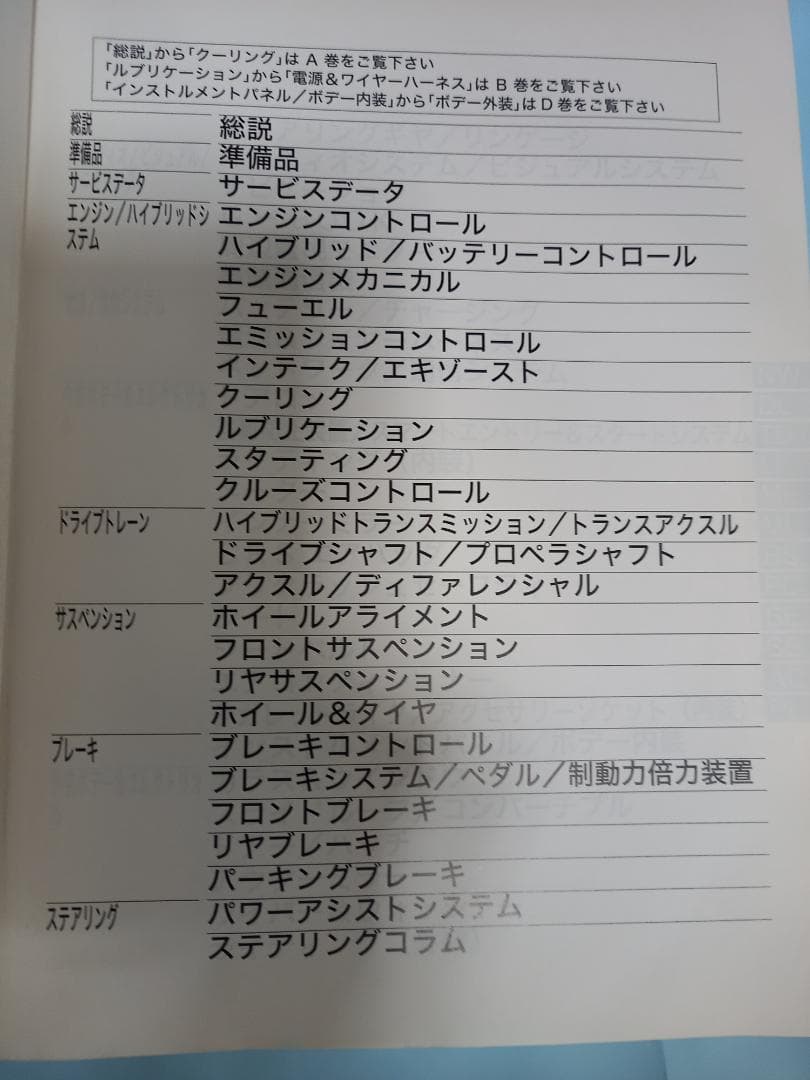 トヨタ プリウス 修理書 3冊セット
