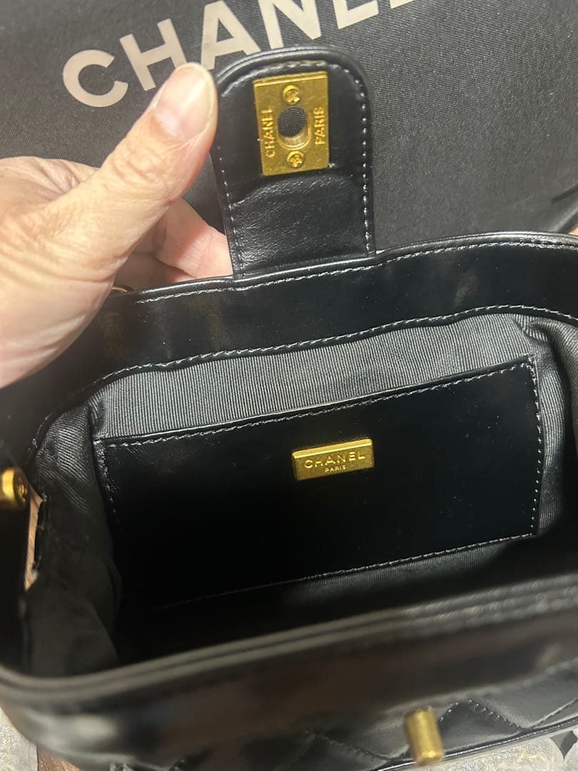 CHANEL(シャネル)ノベルティ★がま口ボストン型 ショルダーバッグ★