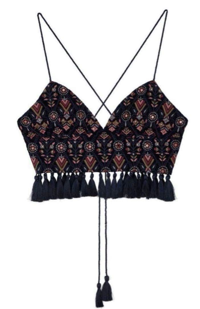 INDIA EMBROIDERY BUSTIER　ameri vintage