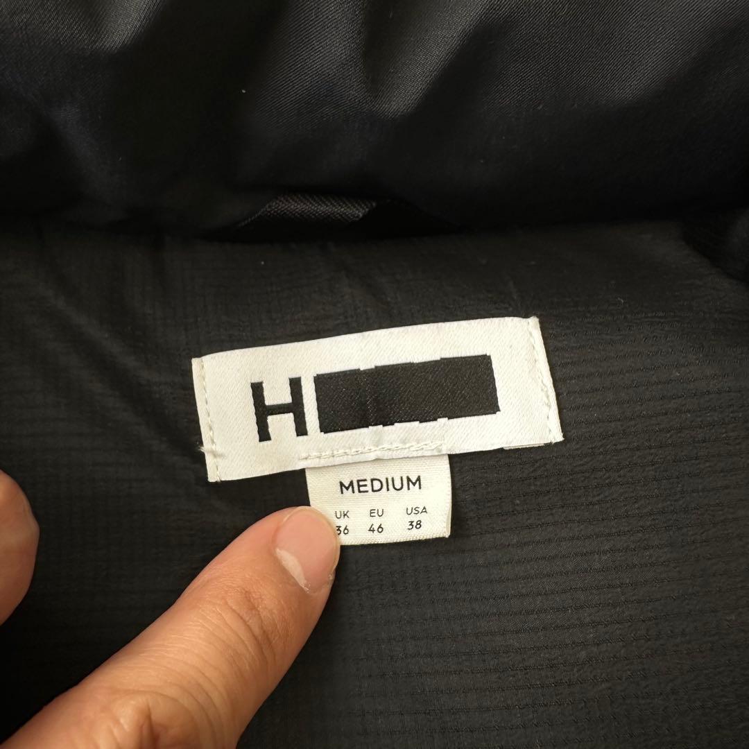 ＜H＞NYLON DOWN VEST/ダウンベスト M ブラック