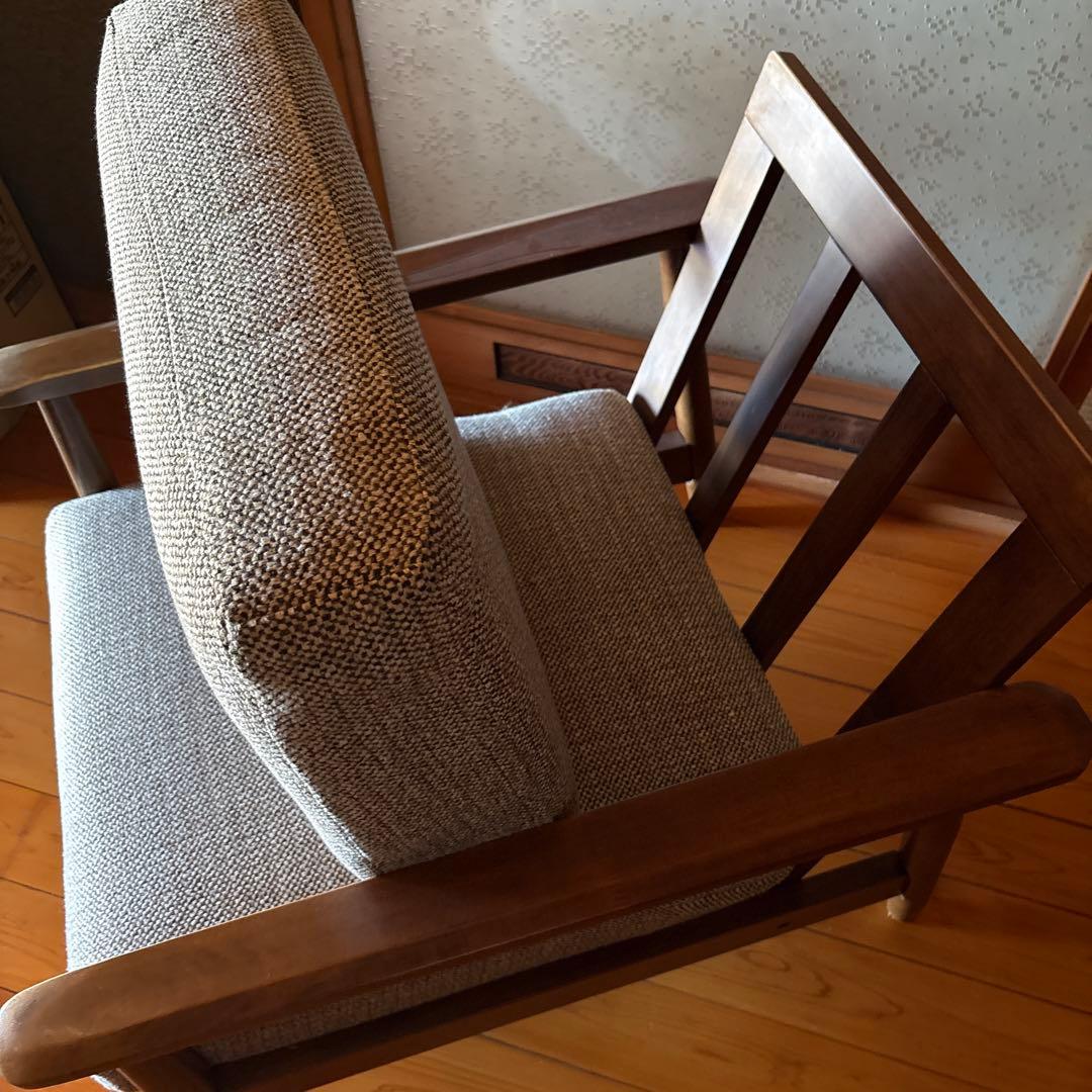 ※今月で処分します　大幅値下げ【座面カバー手洗い洗濯済み】1人掛けソファ グレー