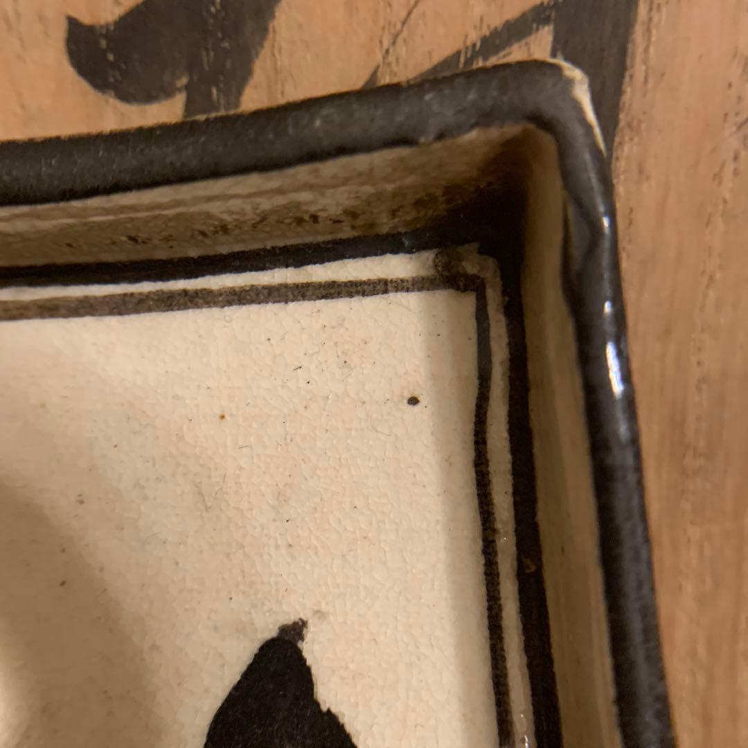 乾山省   漢詩文  方皿  山水  现物チェック希望　木箱     240