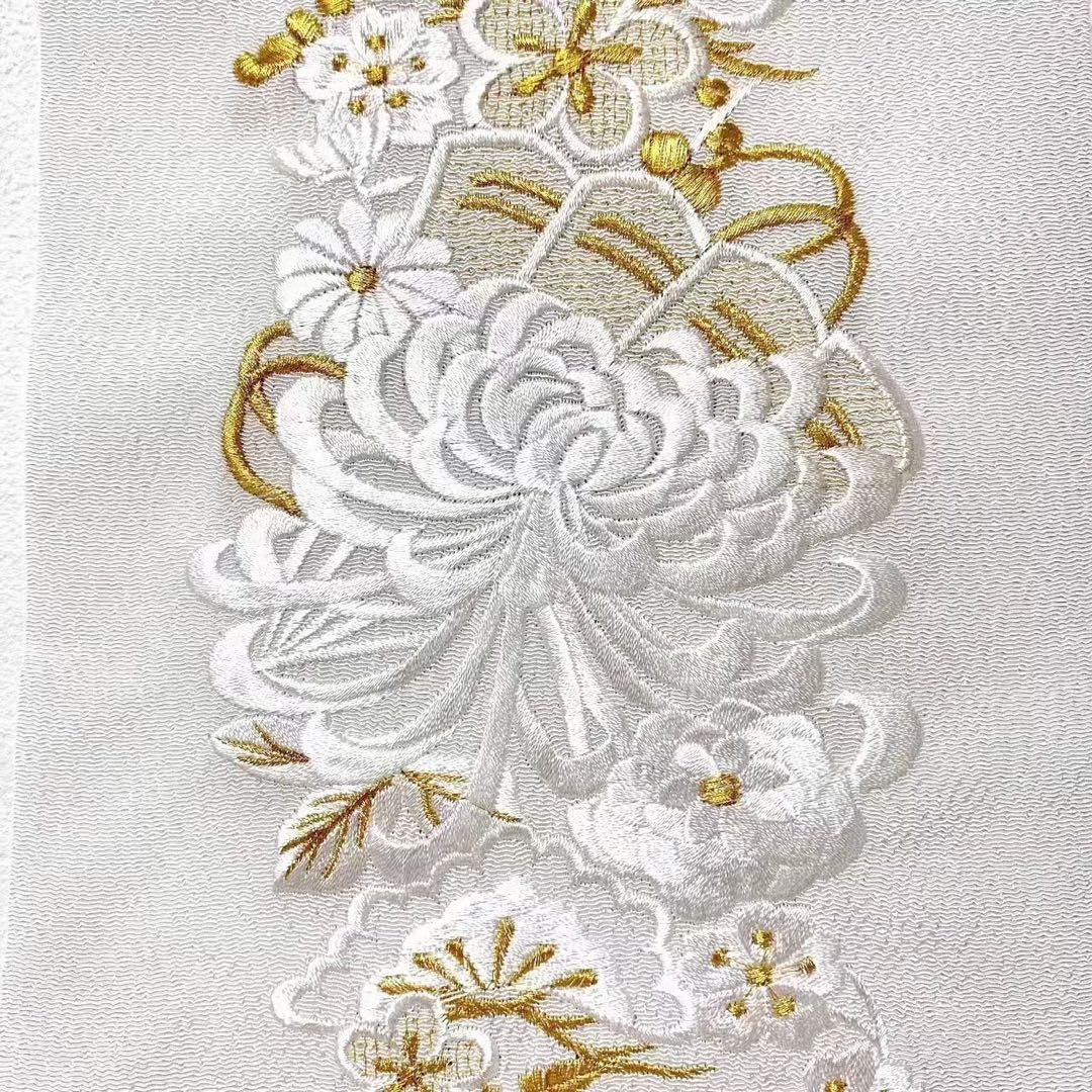 半衿　半襟　S-1 差し色緑　ピンク　重ね衿　人気色　2品 菊と扇 0605③