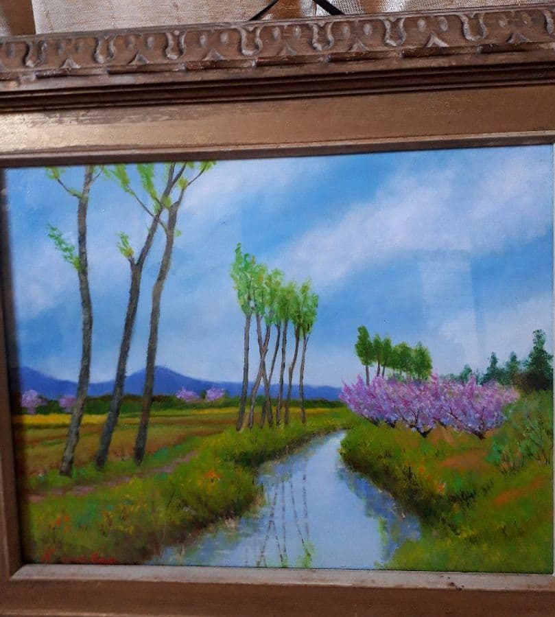 松本金一郎の油絵。